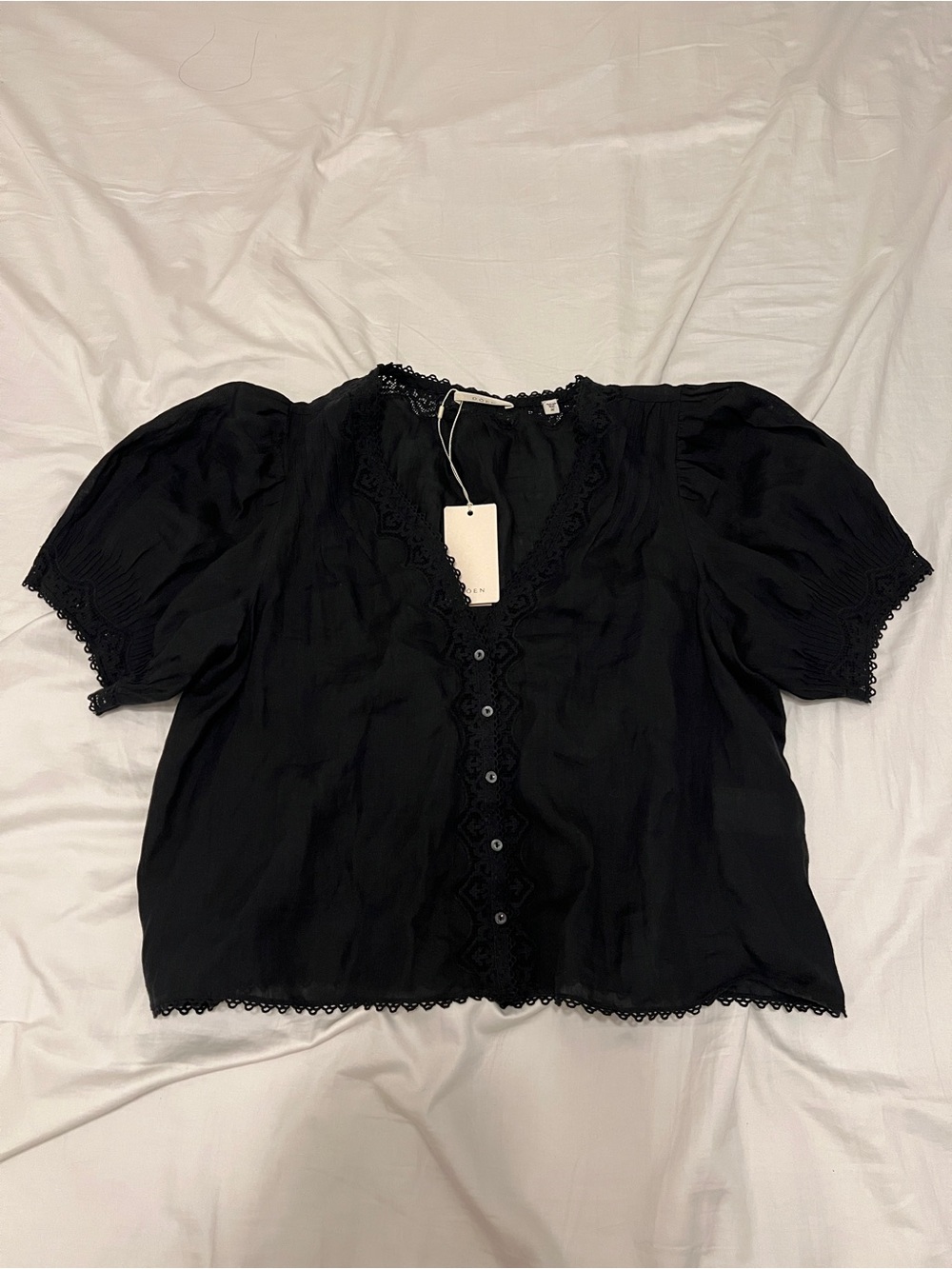 NWT Doen Brigitta Top - Black - Picture 4 of 10